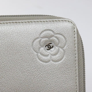 Chanel Camellia Zip Around Organizer Leather