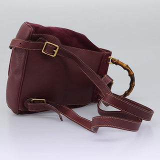 Gucci Vintage Bamboo Backpack Suede