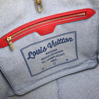 Louis Vuitton Neverfull Tote Damier and Monogram Patchwork Denim