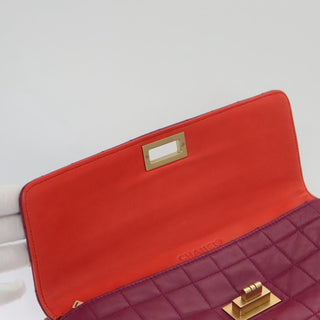 Chanel Vintage Chocolate Bar Double Side Flap Shoulder Bag Quilted Lambskin