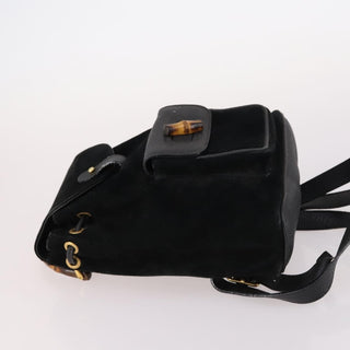 Gucci Vintage Bamboo Backpack Suede