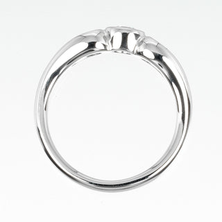 Tiffany & Co. Paloma Picasso Hammered Solitaire Ring 18K White Gold with Diamond