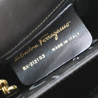Salvatore Ferragamo Gancini Convertible Top Handle Bag Leather