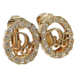 Christian Dior Vintage CD Clip-On Earrings Metal