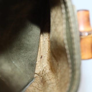 Gucci Vintage Bamboo Backpack Suede
