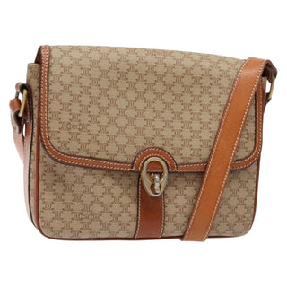Celine Vintage Macadam Shoulder Bag Canvas and Leather