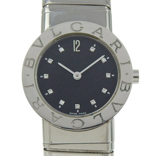 Bvlgari Tubogas Quartz Watch Stainless Steel with Diamond Markers