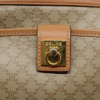 Celine Vintage Macadam Shoulder Bag Canvas and Leather