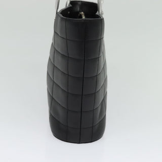 Chanel Vintage Chocolate Bar Metal Ring Tote Quilted Lambskin