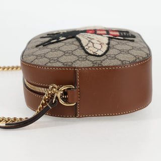 Gucci Chain Crossbody Bag Blooms Print GG Coated Canvas
