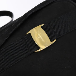 Salvatore Ferragamo Vala Shoulder Bag Suede