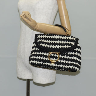Salvatore Ferragamo Margot Satchel Braided Fabric