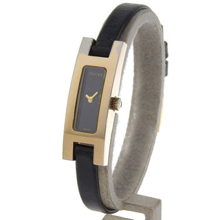 Gucci 3900 Series Quartz Watch Steel and Embossed Leather