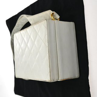 Chanel CC Logo Chain Handbag Canvas and Leather