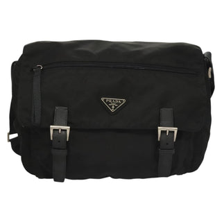 Prada Double Buckle Flap Messenger Bag Tessuto