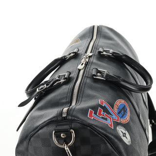 Louis Vuitton Keepall Bandouliere Bag Limited Edition Damier Graphite LV League
