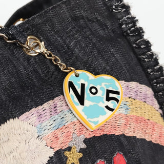 Chanel Night Flight Tote Embroidered Denim