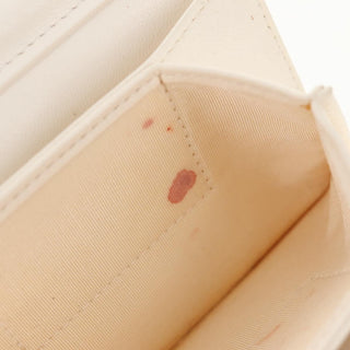 Chanel Camellia Bow Flap Card Holder with Chain Quilted Lambskin