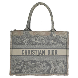 Christian Dior Book Tote Embroidered Canvas