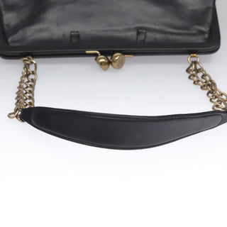 Chanel Kisslock Chain Frame Shoulder Bag Glazed Calfskin