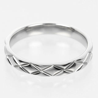 Chanel Matelasse Ring Platinum