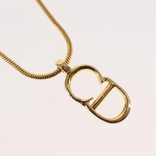 Christian Dior CD Pendant Necklace Metal