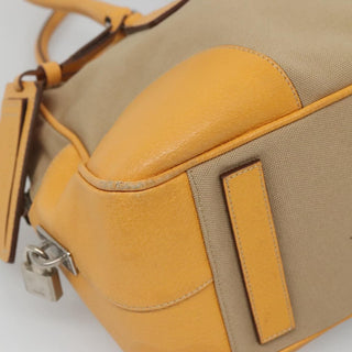Prada Bauletto Bag Canvas with Leather
