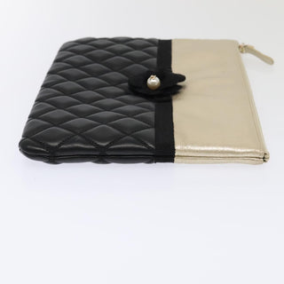 Chanel Pearl O Case Clutch Quilted Lambskin and Calfskin