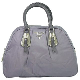 Prada Buckle Dome Satchel Tessuto