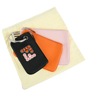 Fendi Triplette Pouch Set Calfskin