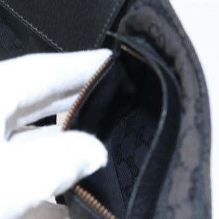 Gucci Vintage Double Belt Bag GG Canvas with Leather