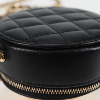 Chanel Round Camellia Coin Purse Leather