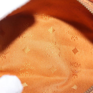 MCM Visetos Handbag Canvas and Leather