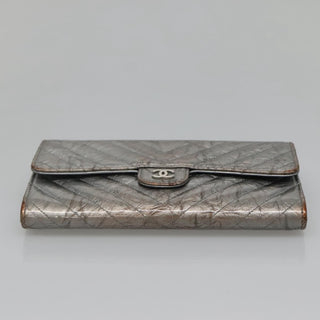 Chanel L-Flap Wallet Chevron Patent