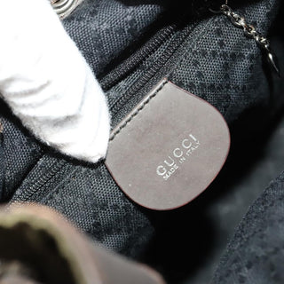 Gucci Vintage Bamboo Bucket Bag Nylon and Leather