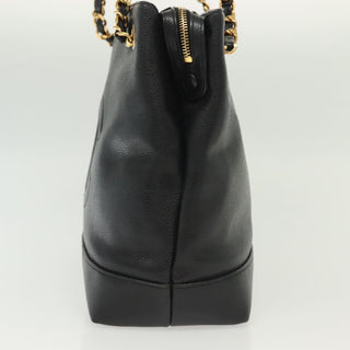 Chanel Vintage CC Logo Chain Tote Caviar