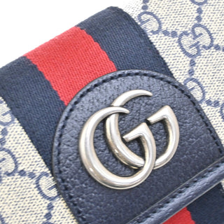 Gucci Ophidia Flap Belt Bag GG Coated Canvas with Leather