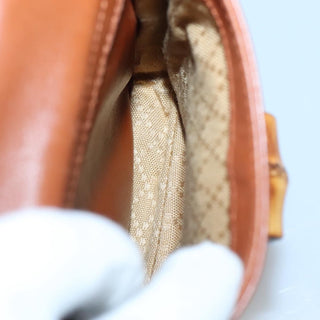 Gucci Vintage Bamboo Backpack Leather