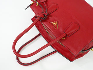 Prada Galleria Double Zip Tote Leather