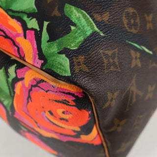 Louis Vuitton Speedy Handbag Limited Edition Monogram Roses