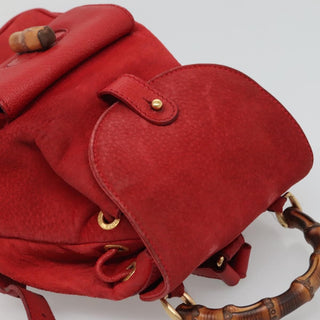Gucci Vintage Bamboo Backpack Suede