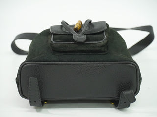 Gucci Vintage Bamboo Backpack Suede