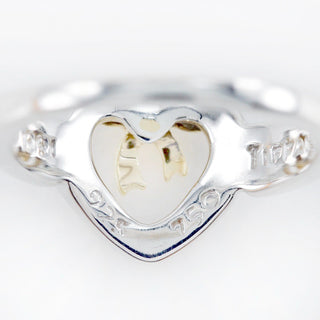 Tiffany & Co. Heart Ribbon Ring Silver 925 and K18 Yellow Gold