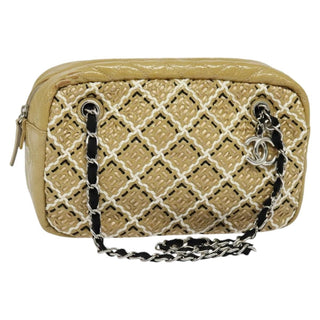 Chanel Camera Case Bag Woven Stitch Patent