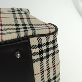 Burberry Vintage Zip Around Duffle Bag House Check Canvas