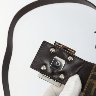 Fendi Vintage Pocket Shoulder Bag Zucca Canvas