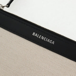 Balenciaga Navy Cabas Canvas with Leather