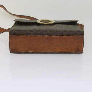 Celine Vintage Macadam Shoulder Bag Canvas and Leather