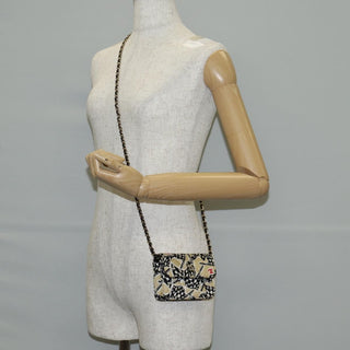 Chanel Flap Card Holder on Chain Quilted Printed Canvas