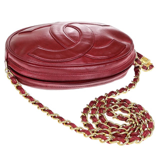 Chanel Vintage CC Oval Chain Bag Leather